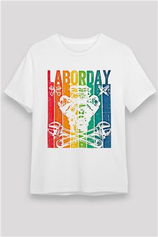 1 Mayıs Unisex Baskılı Beyaz Tişört - Tshirt