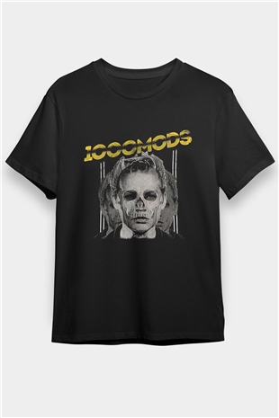 1000mods Baskılı Unisex Siyah Tişört - Tshirt