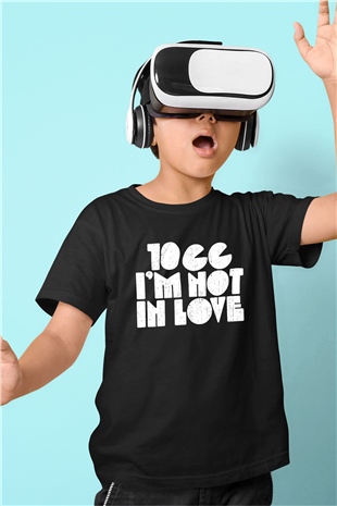 10cc Baskılı Unisex Siyah Çocuk Tişört - Tshirt