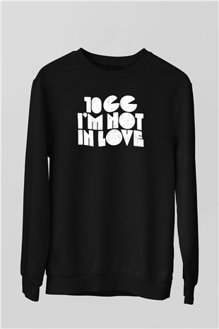 10cc Baskılı Unisex Siyah Sweatshirt
