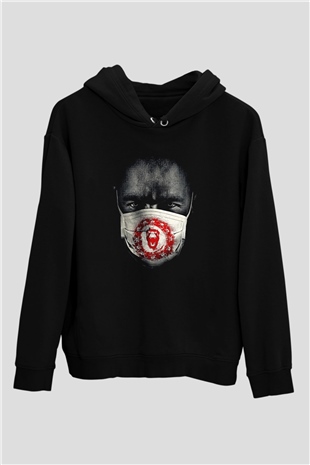 12 Maymun (12 Monkeys) Baskılı Unisex Siyah Hoodie