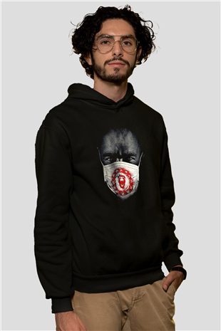 12 Maymun (12 Monkeys) Baskılı Unisex Siyah Hoodie