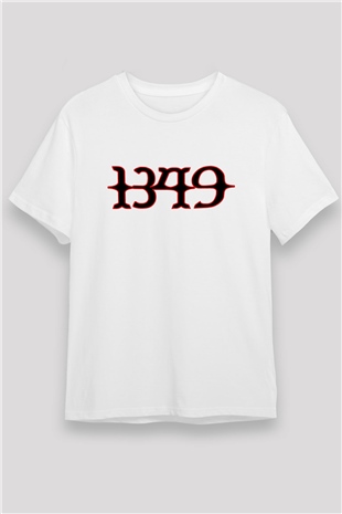 1349 Baskılı Unisex Beyaz Tişört
