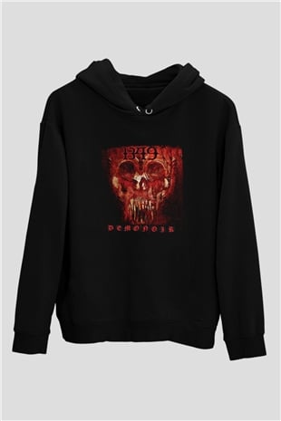 1349 Baskılı Unisex Siyah Hoodie