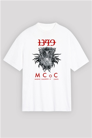 1349 Grubu Beyaz Unisex Oversize Tişört T-Shirt