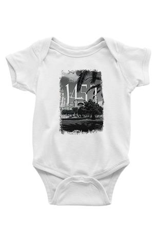 1453 Baskılı Beyaz Unisex Bebek Body - Zıbın