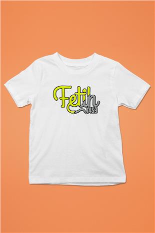 1453 Baskılı Beyaz Unisex Beyaz Çocuk Tişört - Tshirt