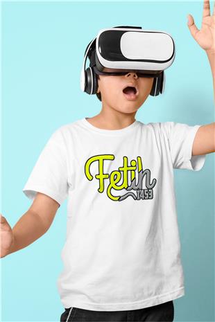 1453 Baskılı Beyaz Unisex Beyaz Çocuk Tişört - Tshirt