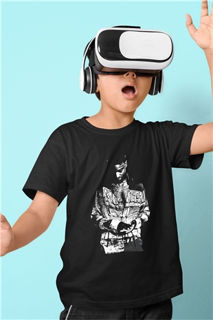21 Savage Baskılı Unisex Siyah Çocuk Tişört - Tshirt