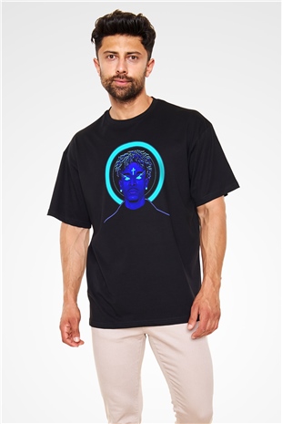 21 Savage Baskılı Unisex Siyah Oversize Tişört - Tshirt