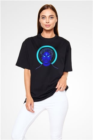 21 Savage Baskılı Unisex Siyah Oversize Tişört - Tshirt