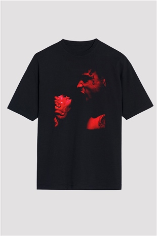 21 Savage Baskılı Unisex Siyah Oversize Tişört - Tshirt