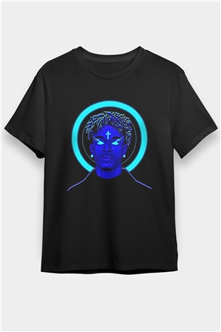 21 Savage Baskılı Unisex Siyah Tişört - Tshirt