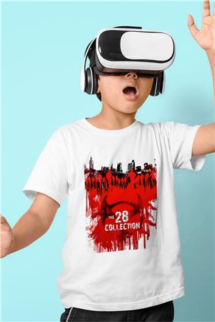 28 Days Later Baskılı Beyaz Unisex Beyaz Çocuk Tişört - Tshirt