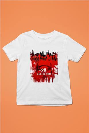28 Days Later Baskılı Beyaz Unisex Beyaz Çocuk Tişört - Tshirt
