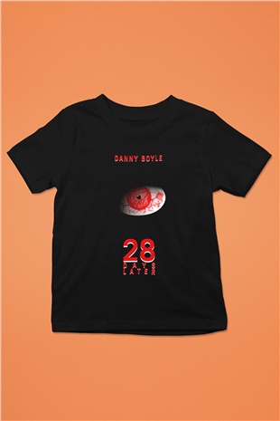28 Days Later Baskılı Unisex Siyah Çocuk Tişört - Tshirt