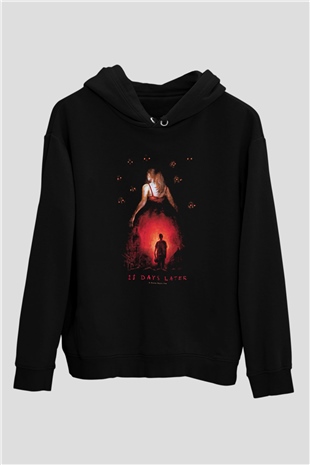 28 Days Later Baskılı Unisex Siyah Hoodie