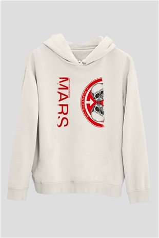 30 Seconds To Mars Baskılı Unisex Beyaz Hoodie
