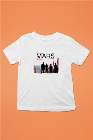 30 Seconds To Mars Baskılı Unisex Beyaz Çocuk Tişört