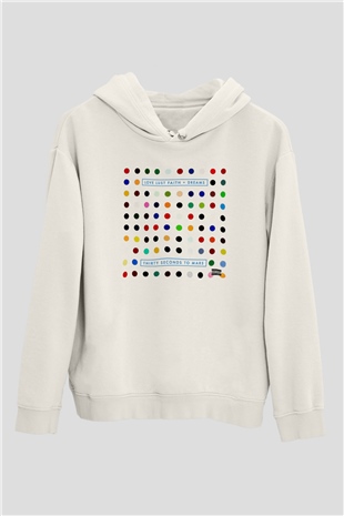 30 Seconds To Mars Baskılı Unisex Beyaz Hoodie