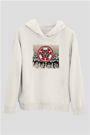 30 Seconds To Mars Baskılı Unisex Beyaz Hoodie