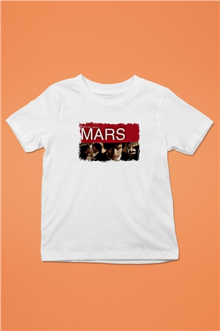 30 Seconds To Mars Baskılı Unisex Beyaz Çocuk Tişört