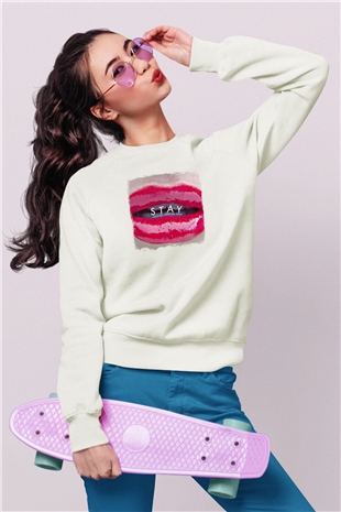 30 Seconds To Mars Baskılı Unisex Beyaz Sweatshirt