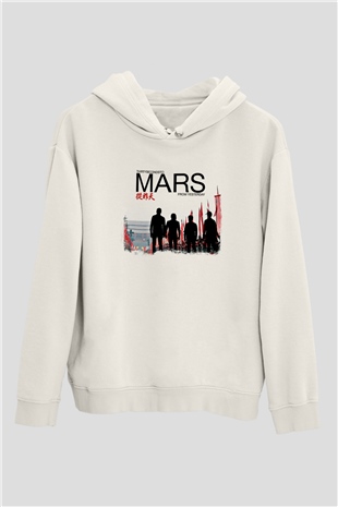 30 Seconds To Mars Baskılı Unisex Beyaz Hoodie