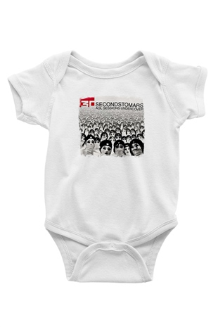 30 Seconds To Mars Baskılı Unisex Beyaz Bebek Body - Zıbın