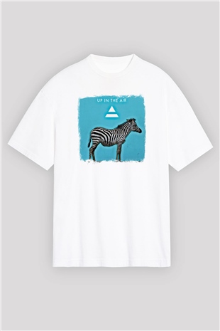 30 Seconds To Mars Baskılı Unisex Beyaz Oversize Tişört