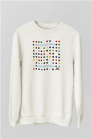 30 Seconds To Mars Baskılı Unisex Beyaz Sweatshirt