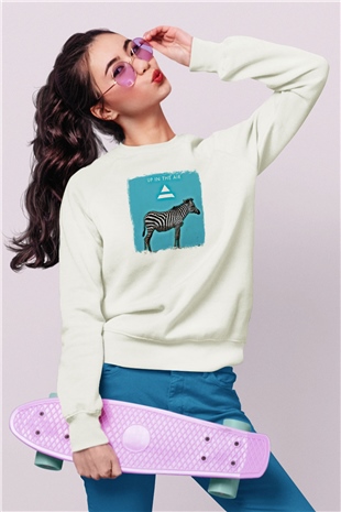 30 Seconds To Mars Baskılı Unisex Beyaz Sweatshirt