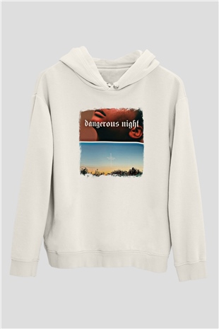 30 Seconds To Mars Baskılı Unisex Beyaz Hoodie