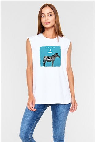 30 Seconds To Mars Baskılı Unisex Beyaz Kolsuz Tişört