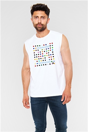 30 Seconds To Mars Baskılı Unisex Beyaz Kolsuz Tişört