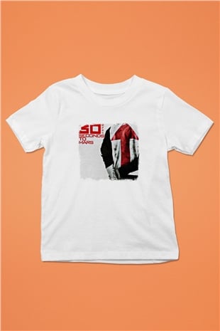30 Seconds To Mars Baskılı Unisex Beyaz Çocuk Tişört