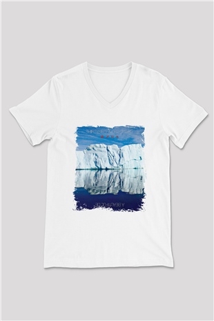 30 Seconds To Mars Baskılı Unisex Beyaz V Yaka Tişört
