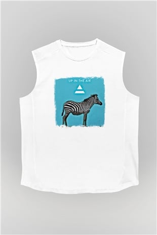30 Seconds To Mars Baskılı Unisex Beyaz Kolsuz Tişört