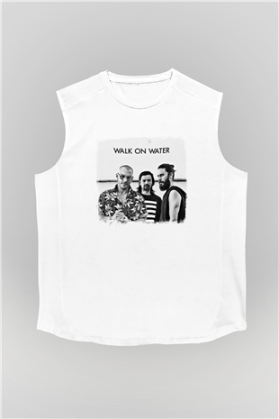 30 Seconds To Mars Baskılı Unisex Beyaz Kolsuz Tişört