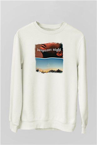 30 Seconds To Mars Baskılı Unisex Beyaz Sweatshirt