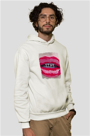 30 Seconds To Mars Baskılı Unisex Beyaz Hoodie