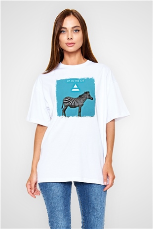 30 Seconds To Mars Baskılı Unisex Beyaz Oversize Tişört