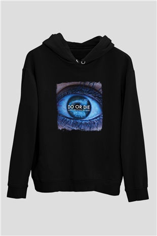 30 Seconds To Mars Baskılı Unisex Siyah Hoodie