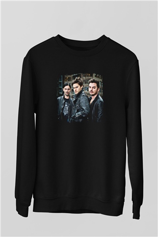 30 Seconds To Mars Baskılı Unisex Siyah Sweatshirt
