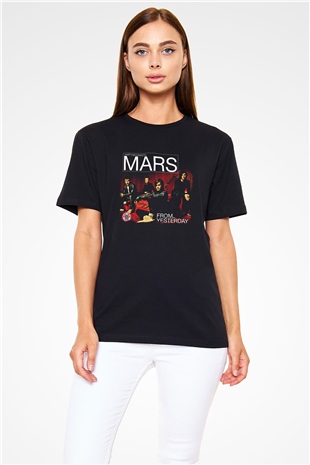 30 Seconds To Mars Baskılı Unisex Siyah Tişört