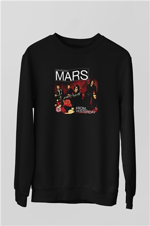 30 Seconds To Mars Baskılı Unisex Siyah Sweatshirt