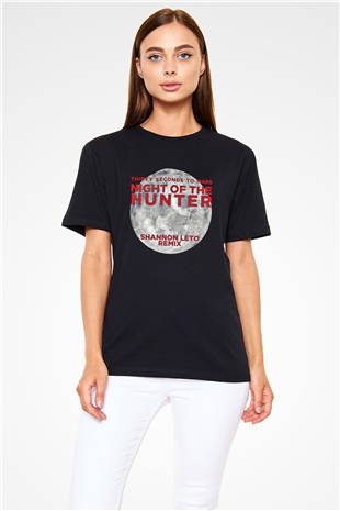 30 Seconds To Mars Baskılı Unisex Siyah Tişört