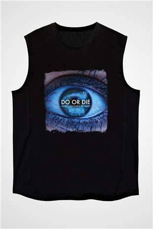 30 Seconds To Mars Baskılı Unisex Siyah Kolsuz Tişört