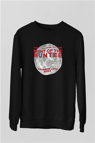 30 Seconds To Mars Baskılı Unisex Siyah Sweatshirt