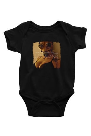 30 Seconds To Mars Baskılı Unisex Siyah Bebek Body - Zıbın